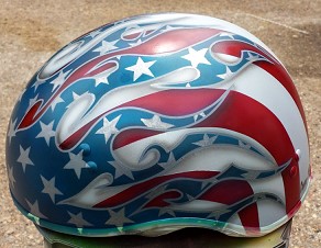 Flame Flag Helmet Left